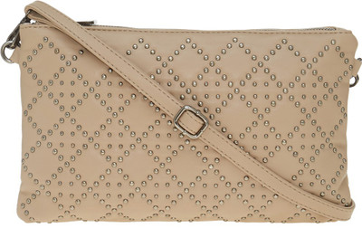 

Satchel Bags Women Casual Beige PU Sling Bag