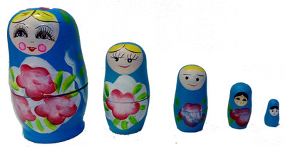 

Crafts India Handcrafted Wooden Nesting Doll - Cute Lady(Multicolor)