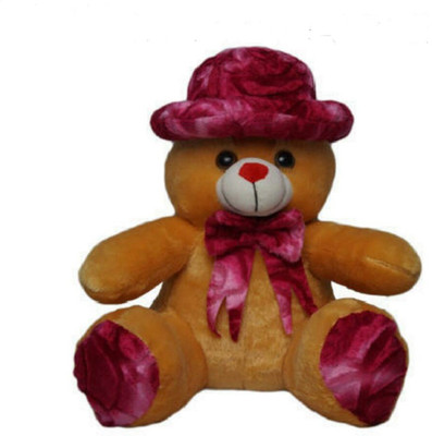 

KHATU SHYAM ENTERPRISES KIDS ROUND CAP TEDDY BEAR - 14 inch(Pink)