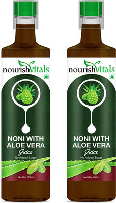 

NourishVitals Noni With Aloe Vera Juice (No Added Sugar) Pack Of 2(500 ml)