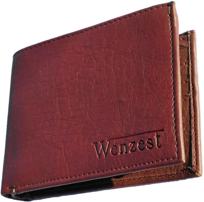 

Wenzest Men Brown Artificial Leather Wallet(10 Card Slots)
