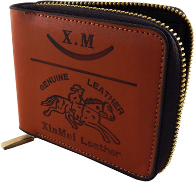 

Bovi'S Men Khaki Artificial Leather, Fabric Wallet(8 Card Slots)