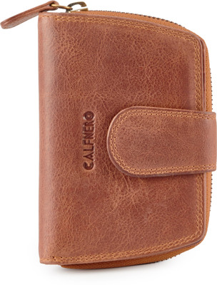 

Calfnero Women Brown Genuine Leather Wallet(5 Card Slots)