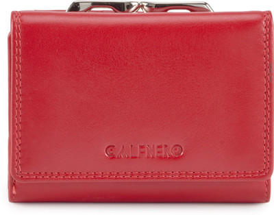 

Calfnero Women Red Genuine Leather Wallet(5 Card Slots)