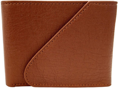 

ilw Men Tan Genuine Leather Wallet(5 Card Slots)