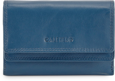 

Calfnero Women Blue Genuine Leather Wallet(5 Card Slots)