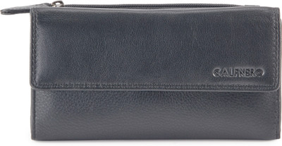 

Calfnero Women Black Genuine Leather Wallet(16 Card Slots)