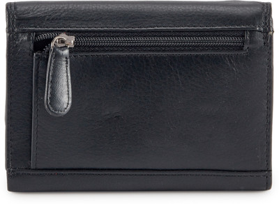 

Calfnero Women Black Genuine Leather Wallet(5 Card Slots)