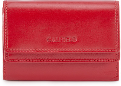 

Calfnero Women Red Genuine Leather Wallet(5 Card Slots)