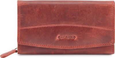 

Calfnero Women Red Genuine Leather Wallet(6 Card Slots)
