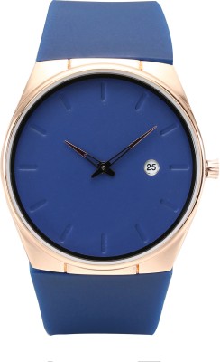 Talgo New Arrival Festive Season Special TGGIVRDBU Blue And Gold Colored Round Shaped Dial Date And Time Display High Quality Rubber Strap Stylish And Classy Look TGGIVRDBU Watch  - For Men   Watches  (Talgo)