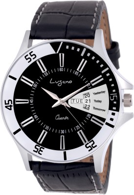 Lugano LG 1093 Black Exclusive Day and Date Watch  - For Men   Watches  (Lugano)