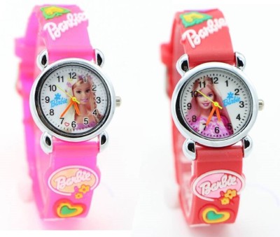 peter india new fashion PINK And RED Barbie Collection Watch For Small Children Watch with the best deal and fast selling Watch  - For Girls   Watches  (peter india)