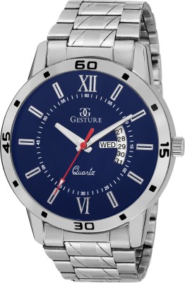Gesture 1208- Blue Day And Date Chain Watch  - For Men   Watches  (Gesture)