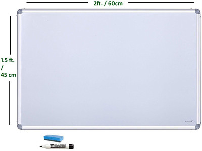 COGNANT Non Magnetic 1.5ft * 2ft Whiteboards and Duster Combos(White)