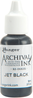 

Ranger Archival Pad Re - Inker 0.5Oz - Jet Black