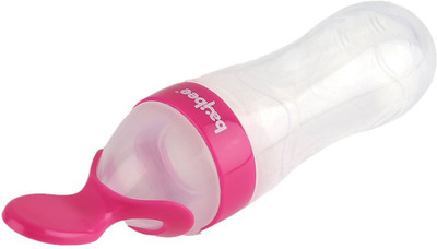 

Baybee Premium Silicone Squeeze Food Feeder with Measuring Spoon - 150 ml(Pink)