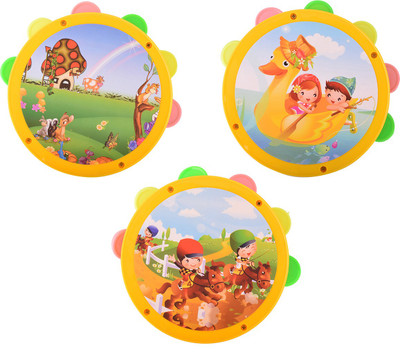 

Aarushi Baby Rattle Damru (Band) for New Born (Toys Set Pack of 3) Rattle(Multicolor)