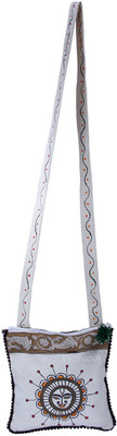 

eKolhapuri Pure Cotton Sling Bag(White, 5 L)