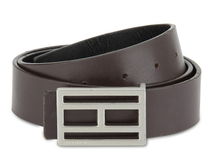 Tommy Hilfiger Men Casual Black, Brown Genuine Leather Reversible Belt