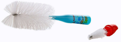 

Baybee 2 in 1 Premium Feeding Bottle & Nipple Cleaning Brush(Blue, Red)