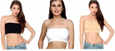 ritu creation Women Tube Lightly Padded Bra(White, Black, Beige)