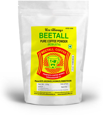 

BEETALL Robusta Coffee Powder 450 gm for brewing in Pourover coffee makers +50 Gms Free for prepaid order-Coffee in a measure is a treasure Roast & Ground Coffee(2 x 225 g)