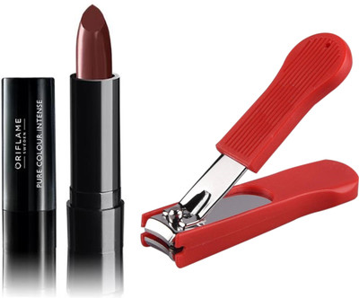 

Oriflame Sweden Pure Colour Intense Lipstick (Cocoa Brown - 30826) With Nail Cutter(Set of 2)