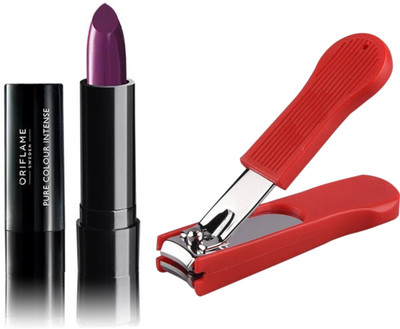

Oriflame Sweden Pure Colour Intense Lipstick (Pretty Purple - 30823) With Nail Cutter(Set of 2)