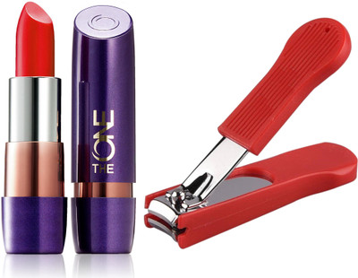 

Oriflame Sweden The ONE 5-in-1 Colour Stylist Lipstick 4g (Erratic Orange - 33543) With Nail Cutter(Set of 2)