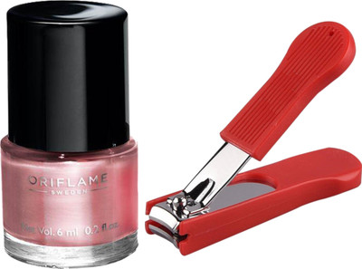 

Oriflame Sweden Pure Colour Nail Polish Mini (Trendy Nude - 30795) With Nail Cutter(Set of 2)