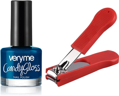 

Oriflame Sweden Very Me Candy Gloss Nail Polish (Blue Candy - 33178) With Nail Cutter(Set of 2)