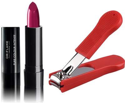 

Oriflame Sweden Pure Colour Intense Lipstick (Fabulous Fuchsia - 30822) With Nail Cutter(Set of 2)