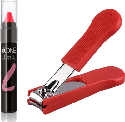 

Oriflame Sweden THE ONE Express Lip Crayon 2.8g (Coral Craze - 33187) With Nail Cutter(Set of 2)