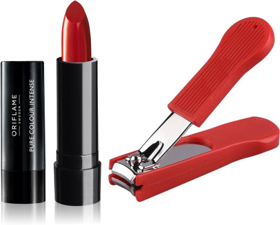

Oriflame Sweden Pure Colour Intense Lipstick (Radiant Red - 33229) With Nail Cutter(Set of 2)