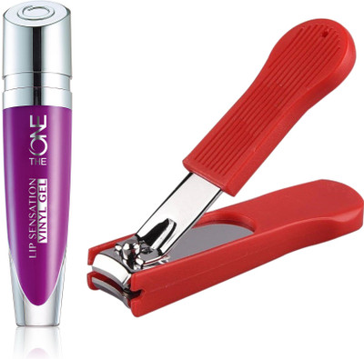 

Oriflame Sweden The ONE Lip Sensation Vinyl Gel 5ml (Purple Rumba - 32452) With Nail Cutter(Set of 2)