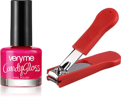 

Oriflame Sweden Very Me Candy Gloss Nail Polish (Juicy Pink - 33175) With Nail Cutter(Set of 2)
