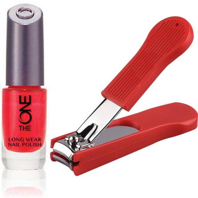 

Oriflame Sweden The ONE Long Wear Nail Polish (Red Sky at Night - 30529) With Nail Cutter(Set of 2)