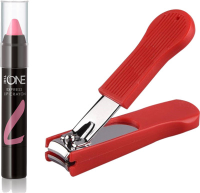 

Oriflame Sweden THE ONE Express Lip Crayon 2.8g (Bubble Gum Pink - 33186) With Nail Cutter(Set of 2)