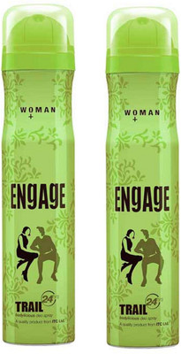 

Engage Trail Deodorant Spray Pack of 2 (150ml each) Deodorant Spray - For Women(300 ml, Pack of 2)