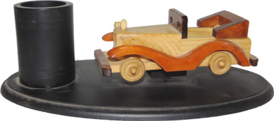 Desert Overseas 1 Compartments Wooden Pen Stand(Multicolor)