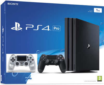 

Sony PlayStation 4 (PS4) Pro 1 TB GB with one Extra Controller(Crystal)(Black)