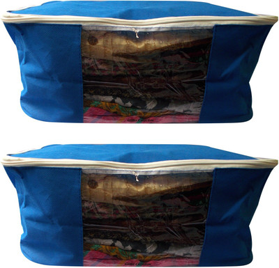 

Glitter collection Saree organiser Saree Bag Saree04(Blue)