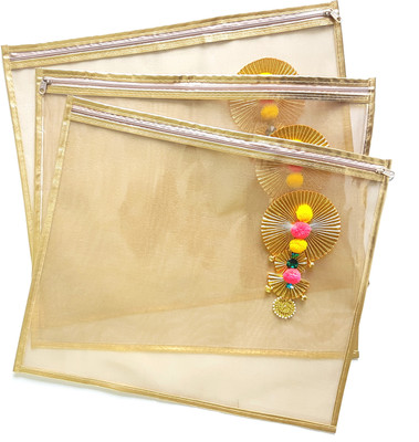 

Paisleys Gifting Saree-Suit-Shawl Gift Bags Blossom Saree-Suit-Shawl Gift Bag with Zip SBGD045(Gold)