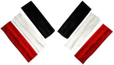 

Shop & Shoppee Soft Elastic Stretchable Head & Yoga Head/Sweat band(6Pcs) Head Band, Hair Band(Black, White, Red)