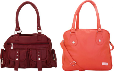 

Lady bar Messenger Bag(Maroon, Pink)