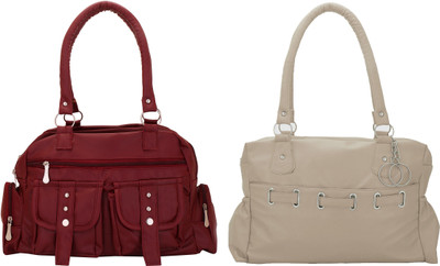 

Lady bar Messenger Bag(Maroon, Grey), Grey;maroon