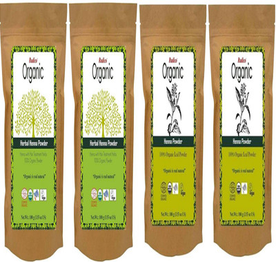 

Radico 100% Organic Herbal Henna & Organic Henna Powder (Twin Combo)(100 g)