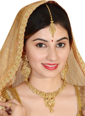 KAHAR CREATION Alloy Gold-plated Gold Jewellery Set(Pack of 1)