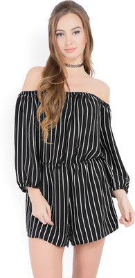 black and white striped jumpsuit forever 21